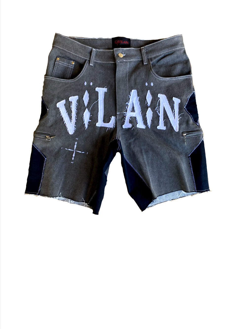 Grey Distressed Jorts