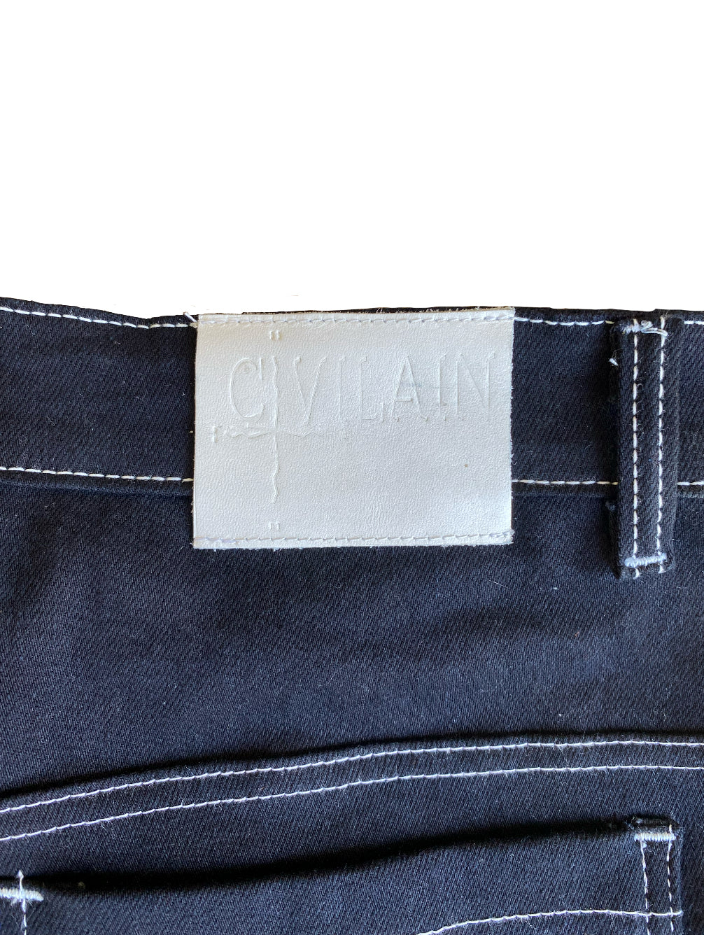 Black Distressed Jorts