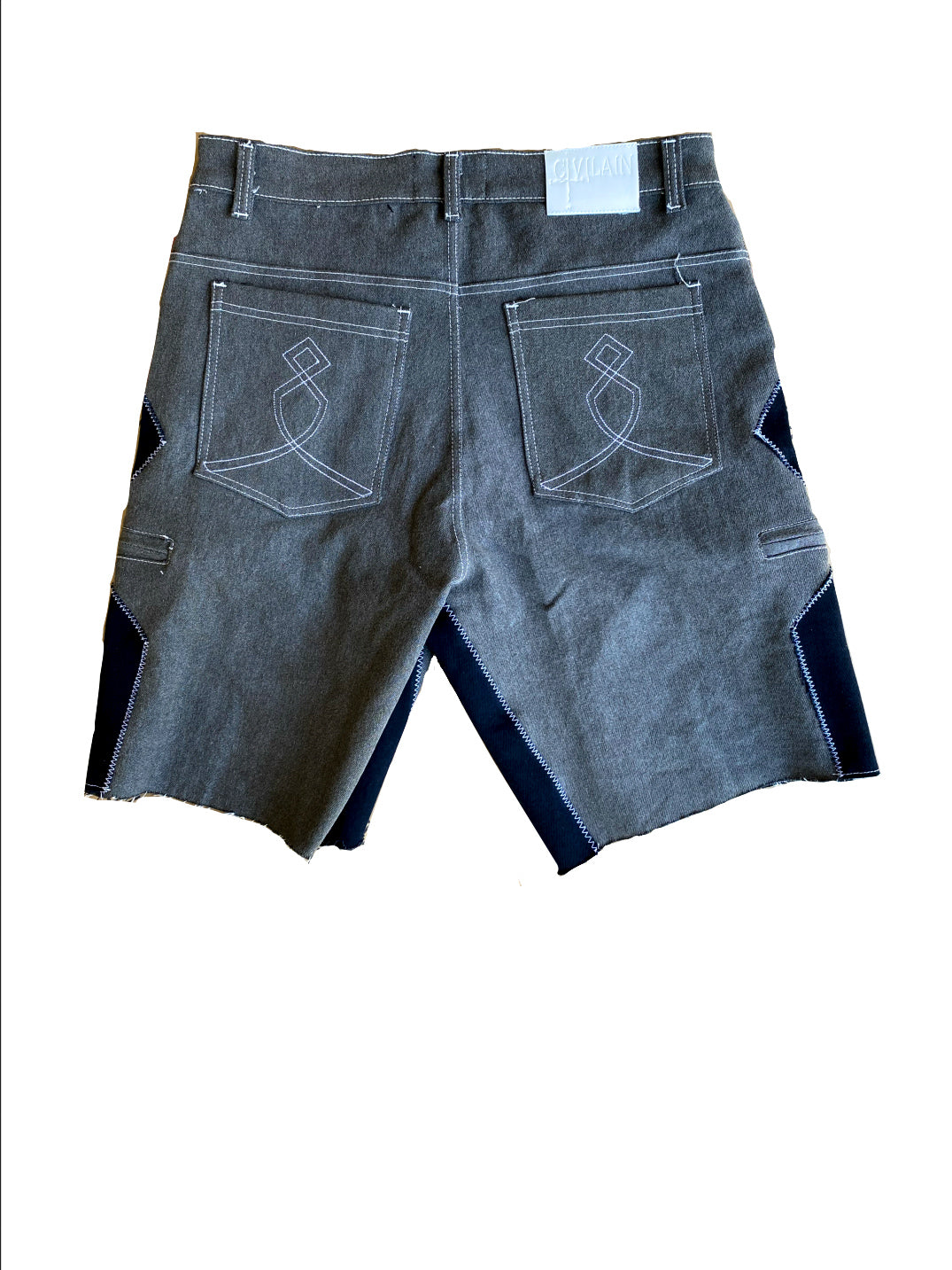 Grey Distressed Jorts