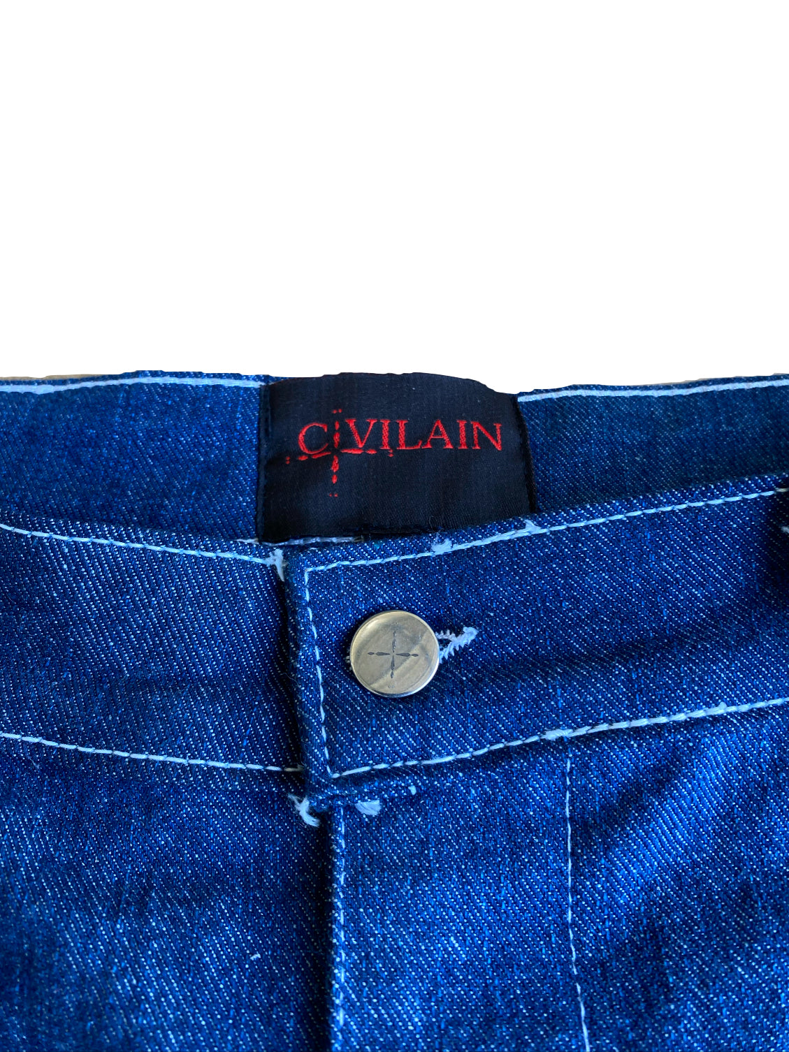 Blue Distressed Jorts