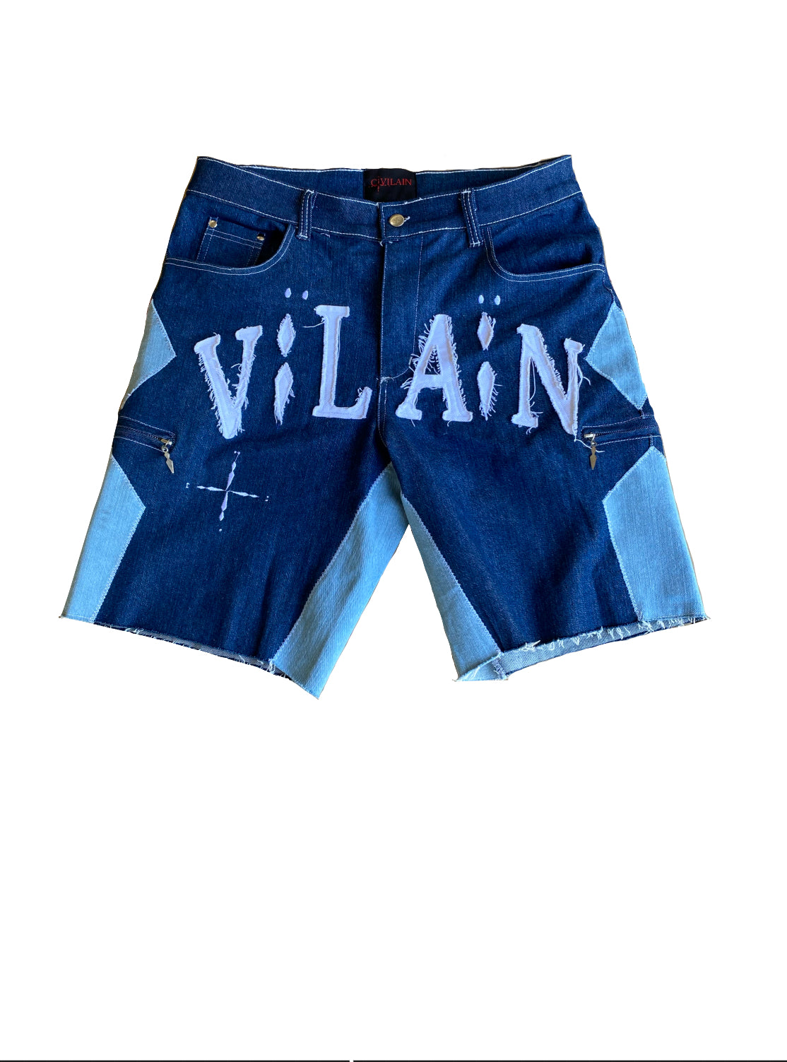 Blue Distressed Jorts