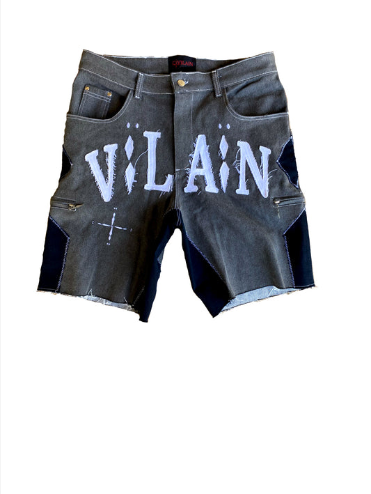Grey Distressed Jorts